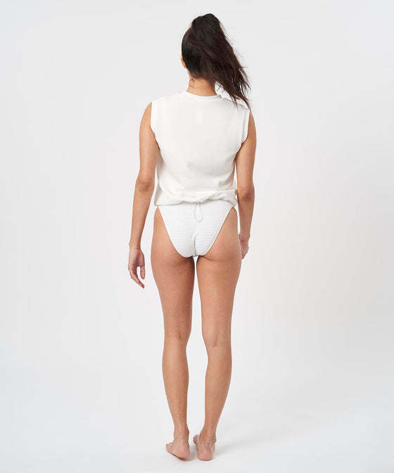 【GUACAMOLE】FUNCTIONAL RASH SLEEVELESS TOP WHITE