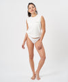 【GUACAMOLE】FUNCTIONAL RASH SLEEVELESS TOP WHITE
