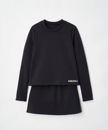  【GUACAMOLE】FUNCTIONAL LONG SLEEVE TOP / PANTS IN SKIRT BLACK