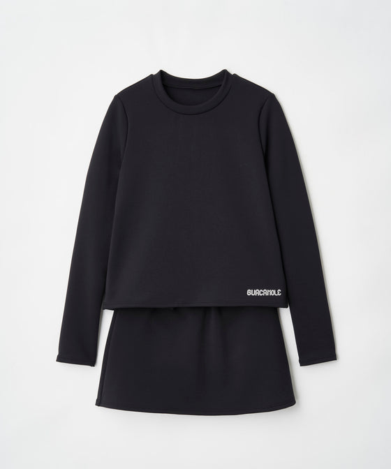 【GUACAMOLE】FUNCTIONAL LONG SLEEVE TOP / PANTS IN SKIRT BLACK